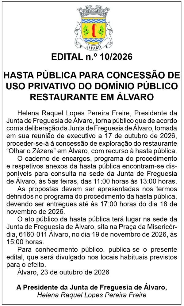 Edital Álvaro